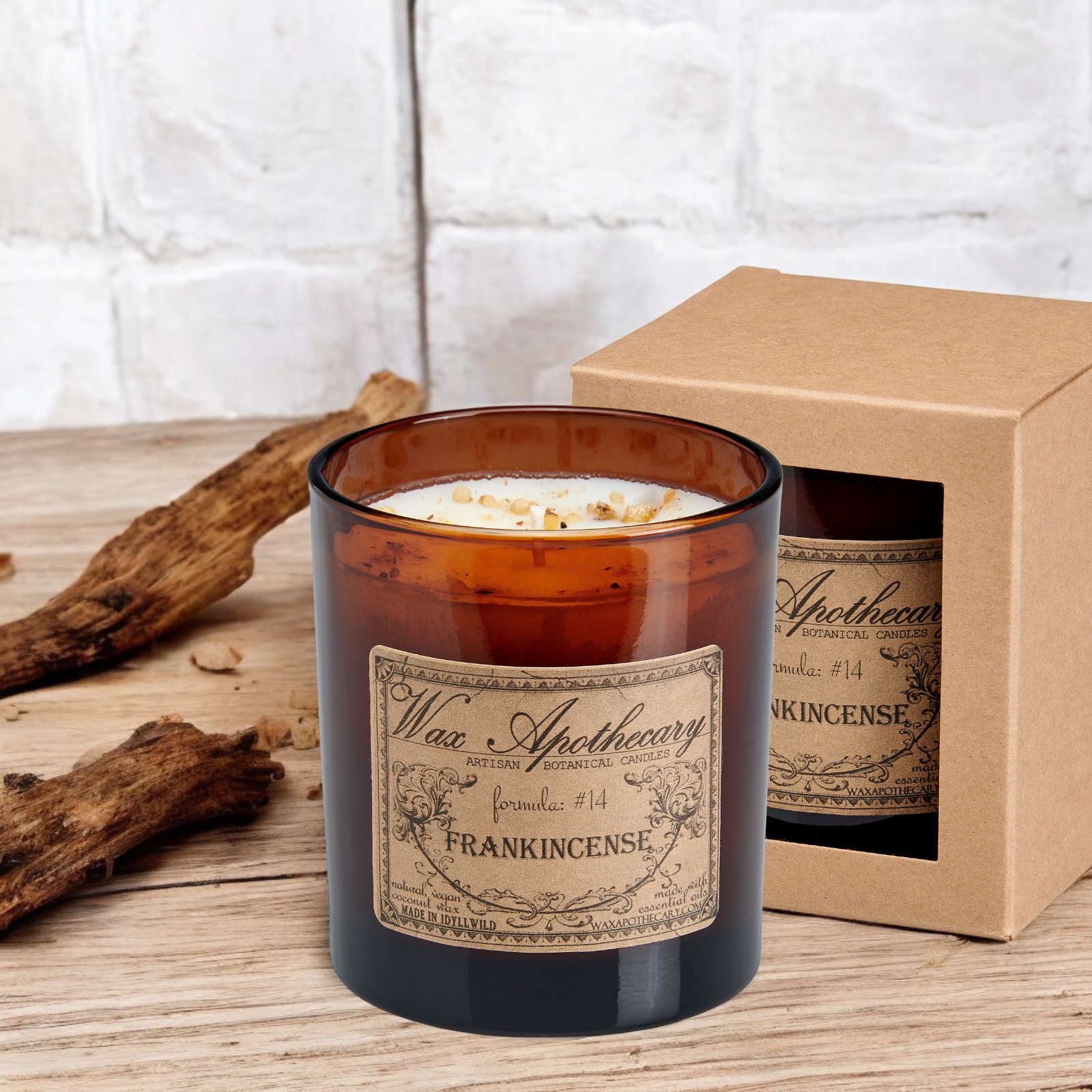 Frankincense 9oz Amber Glass-Wax-Apothecary-7
