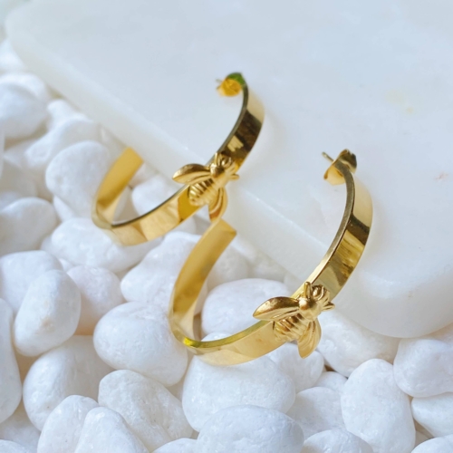 Bee Lovely Hoop Earrings