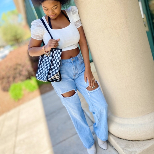 Check Clearly Daily Vinyl Tote