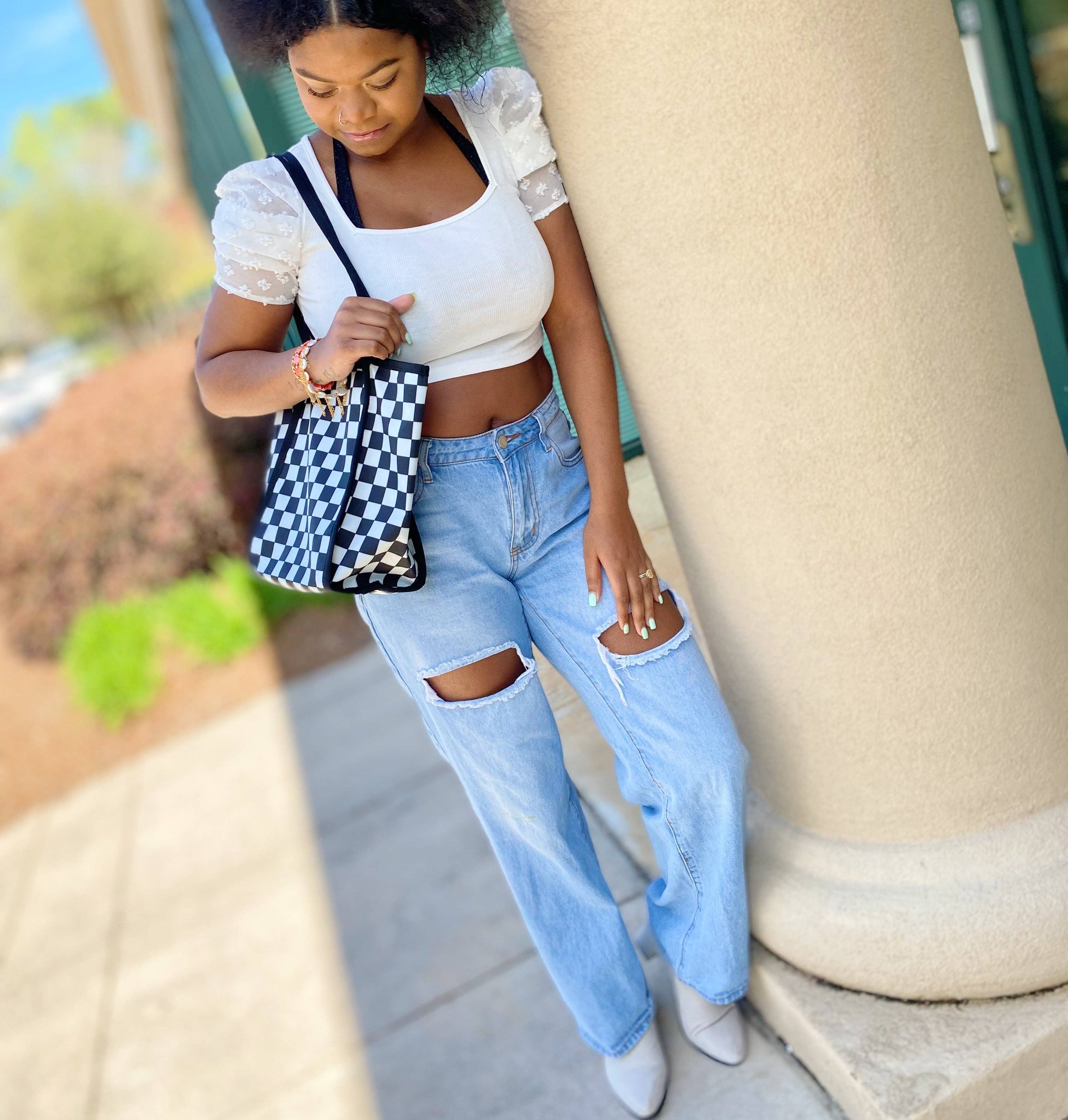 Check Clearly Daily Vinyl Tote 2 Check Clearly Daily Vinyl Tote