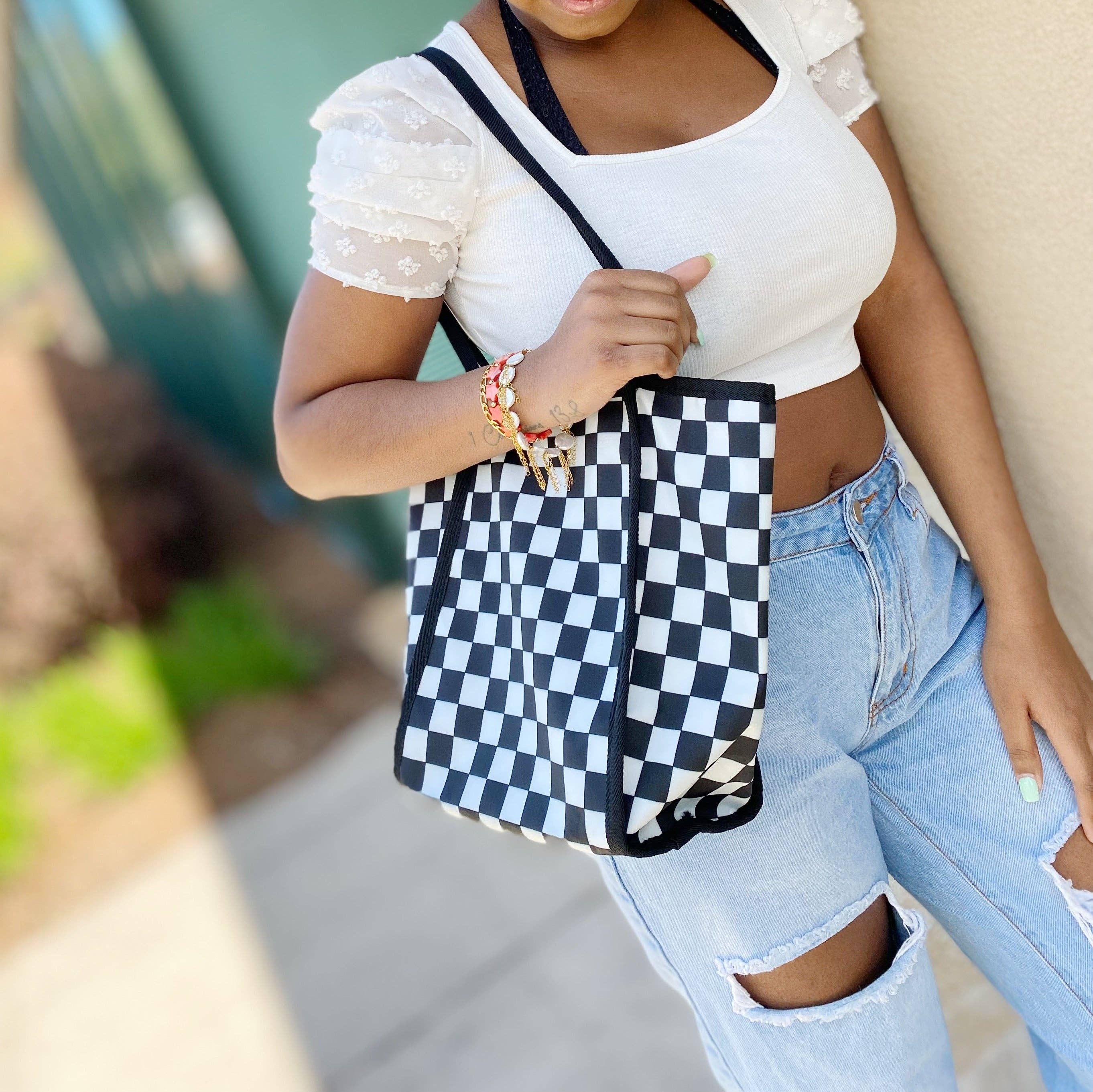 Check Clearly Daily Vinyl Tote 3 Check Clearly Daily Vinyl Tote