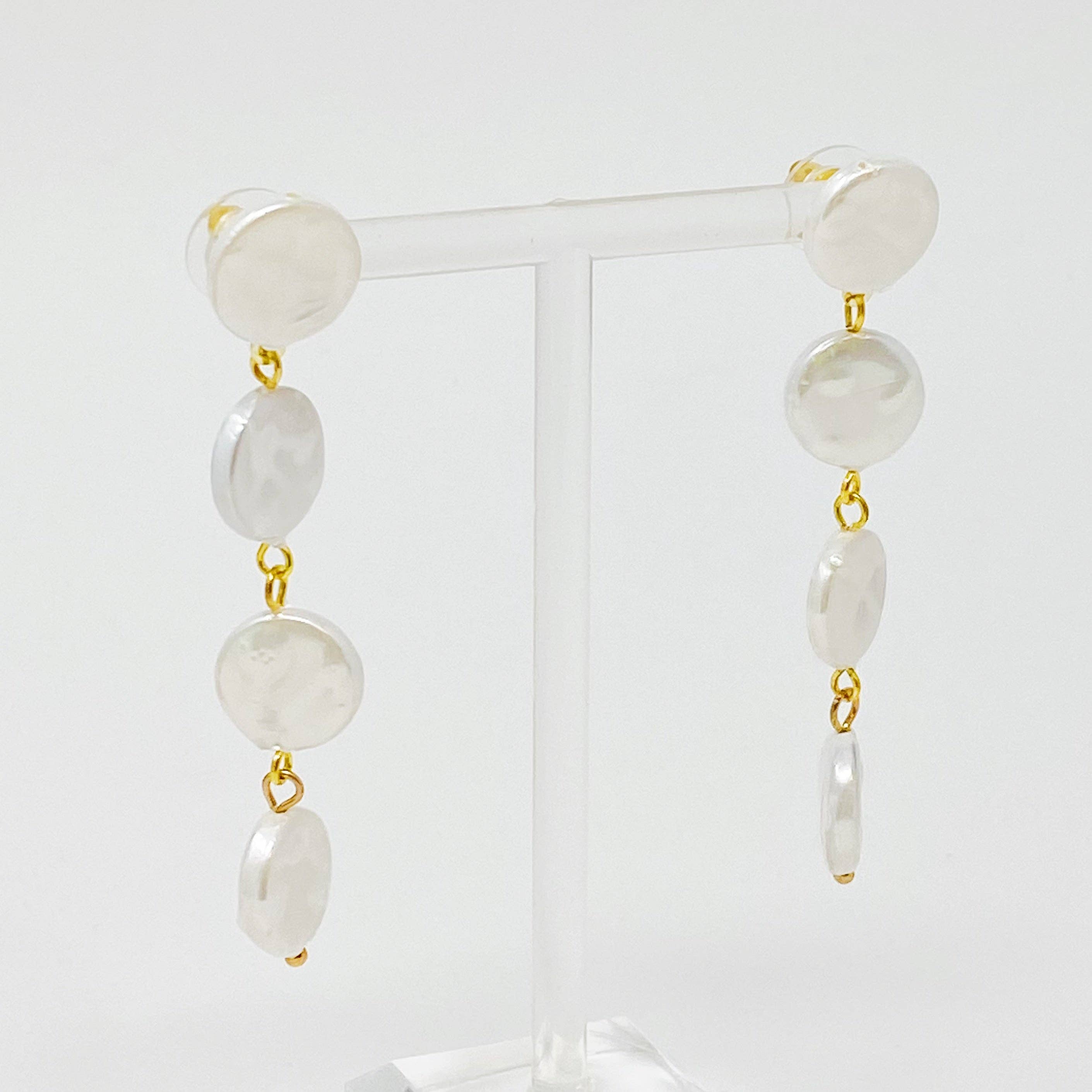 In Napoli Shell Pearl Drop Earrings 2 In Napoli Shell Pearl Drop Earrings