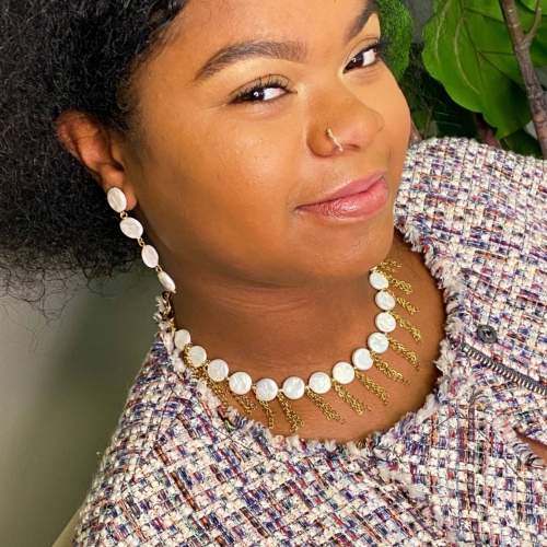 In Napoli Shell Pearl Drop Earrings