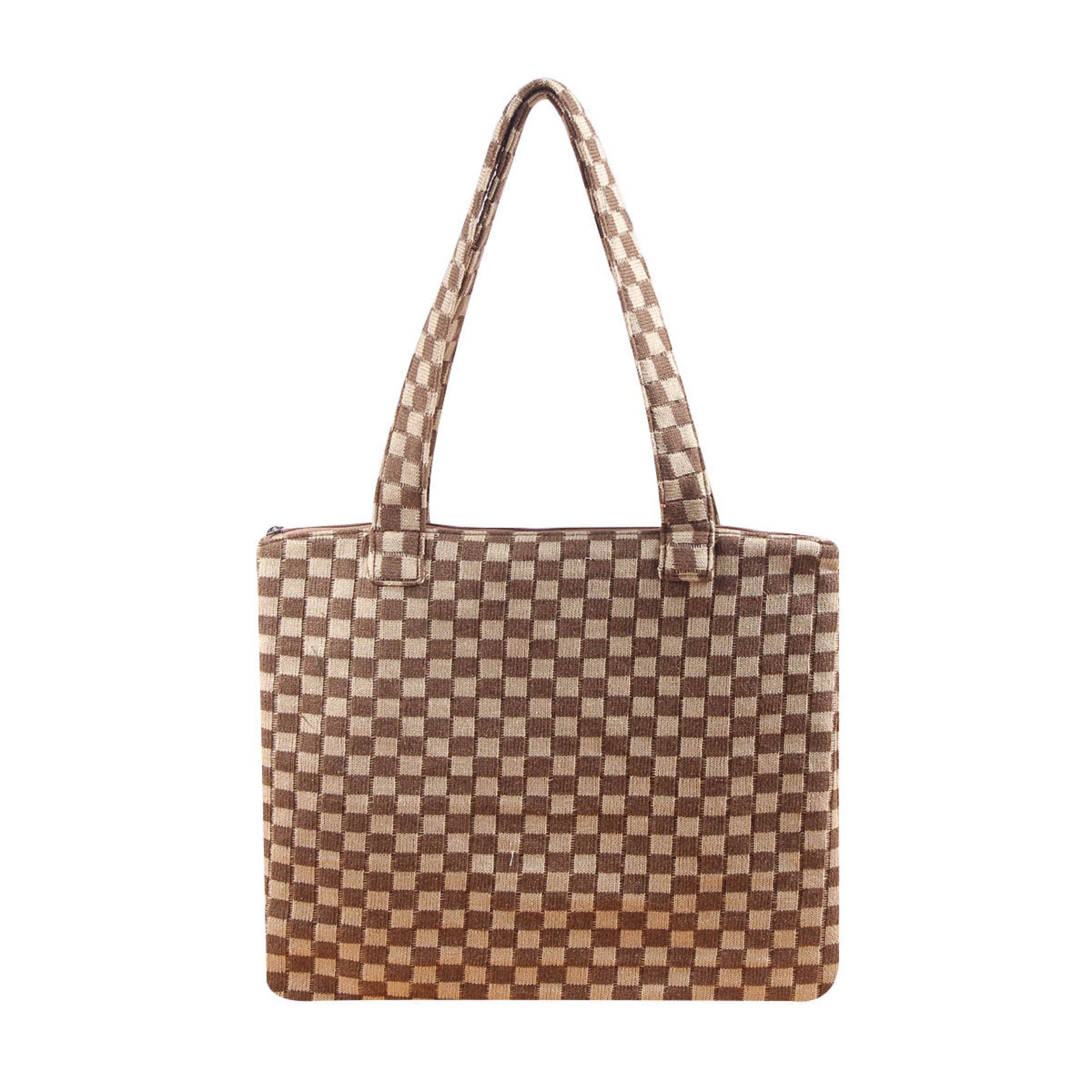 Check Yourself Zipped Tote Bag, Black 3 Check Yourself Zipped Tote Bag, Black