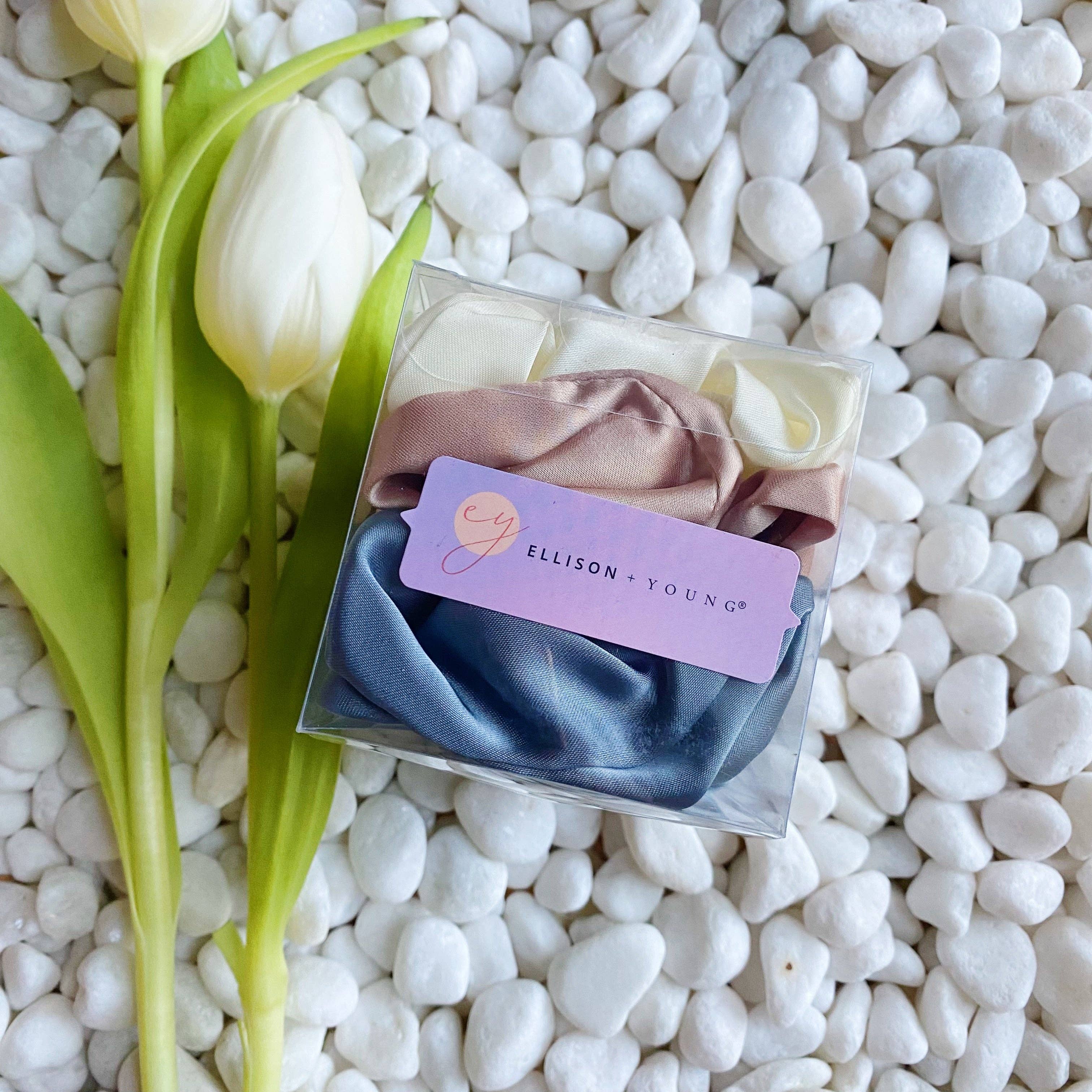 Soft And Full Satin Scrunch Set Of 3, Sweet Dream 3 Soft And Full Satin Scrunch Set Of 3, Sweet Dream