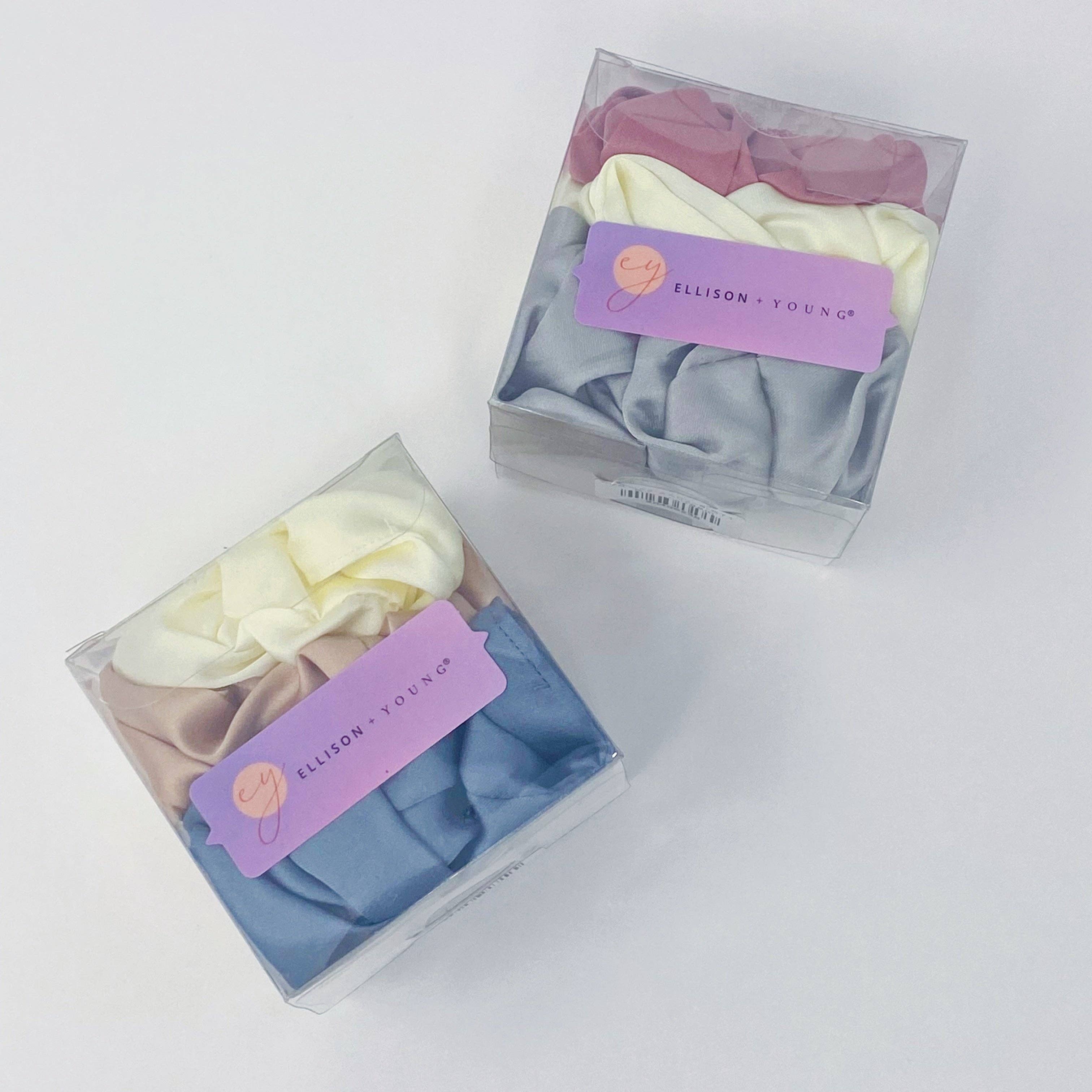 Soft And Full Satin Scrunch Set Of 3, Sweet Dream 5 Soft And Full Satin Scrunch Set Of 3, Sweet Dream