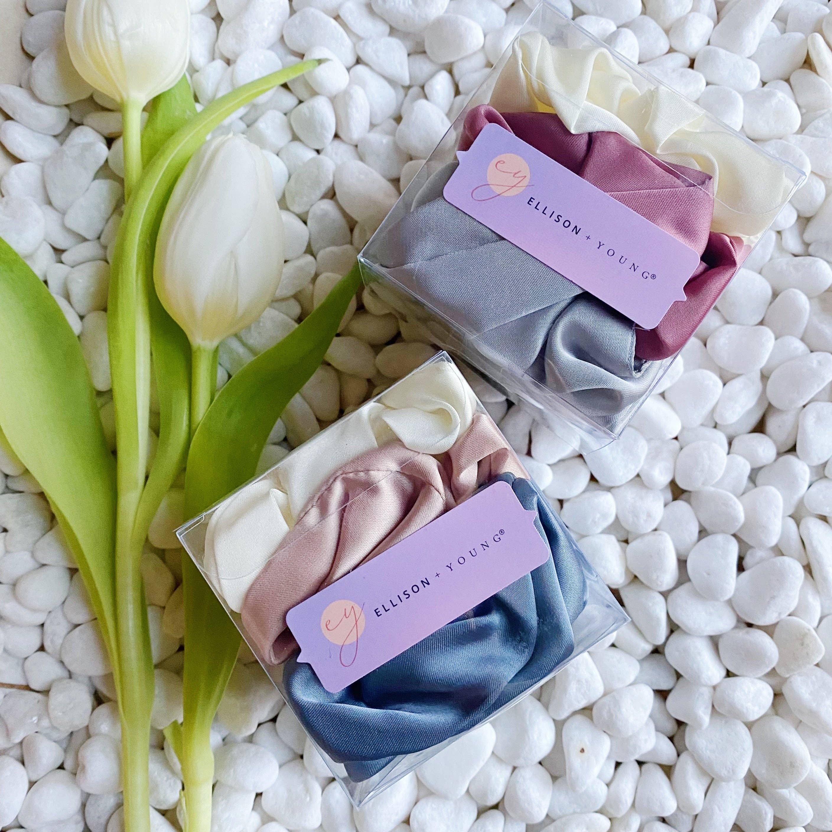 Soft And Full Satin Scrunch Set Of 3, Sweet Dream 2 Soft And Full Satin Scrunch Set Of 3, Sweet Dream