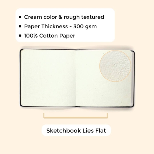 Sketchbooks - Square Cotton - 100% cotton handmade paper