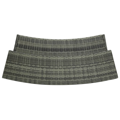 3 Piece Garden Bar Set with Cushions Gray