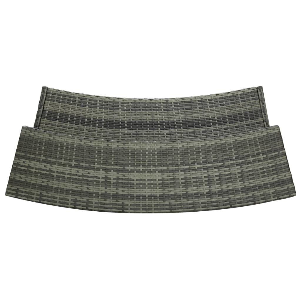 3 Piece Garden Bar Set with Cushions Gray 6 3 Piece Garden Bar Set with Cushions Gray