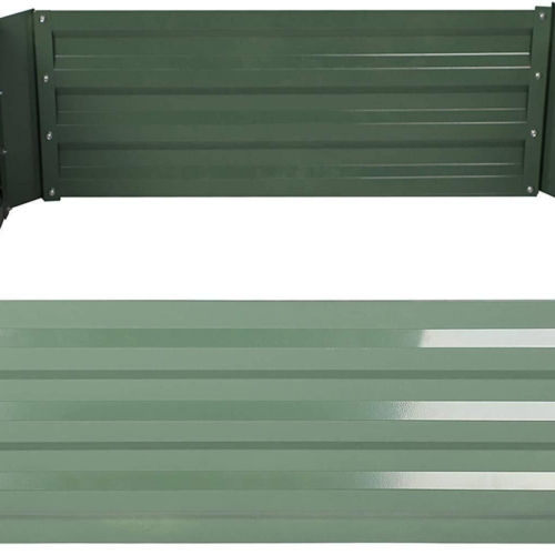 Bosonshop Raised Garden Bed Steel Planter Box Galvanized Anti-Rust Coating Planting Vegetables Herbs and Flowers for Outdoor, Square