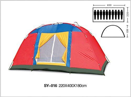 Bosonshop Outdoor 8 Person Camping Tent Easy Set Up Party Large Tent for Traveling Hiking With Portable Bag, Blue 6 Bosonshop Outdoor 8 Person Camping Tent Easy Set Up Party Large Tent for Traveling Hiking With Portable Bag, Blue