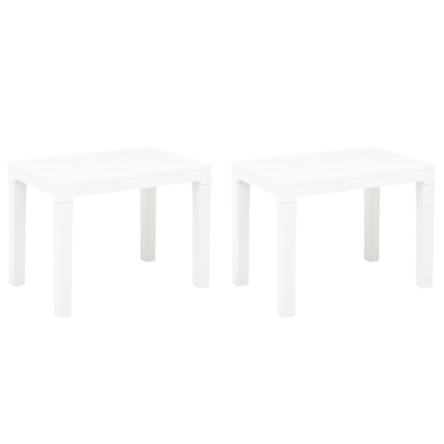 Garden Benches 2 pcs White Plastic