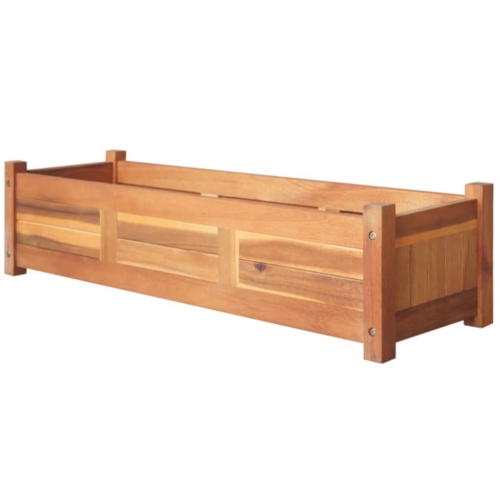 Garden Raised Beds 2 pcs Acacia Wood 39.4