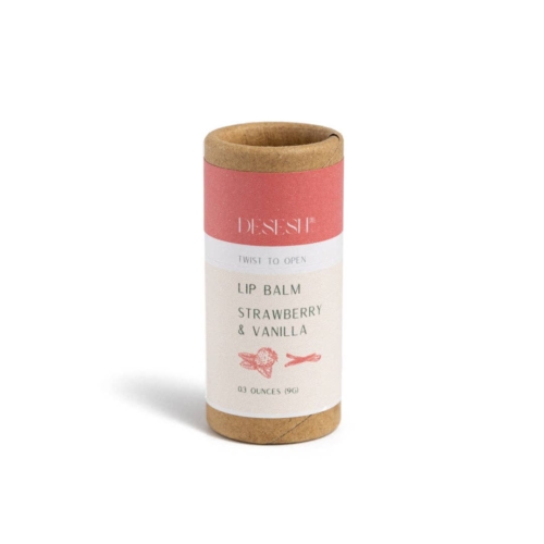 Natural Lip Balm (No Artificial Fragrances or Colors), Strawberry & Vanilla