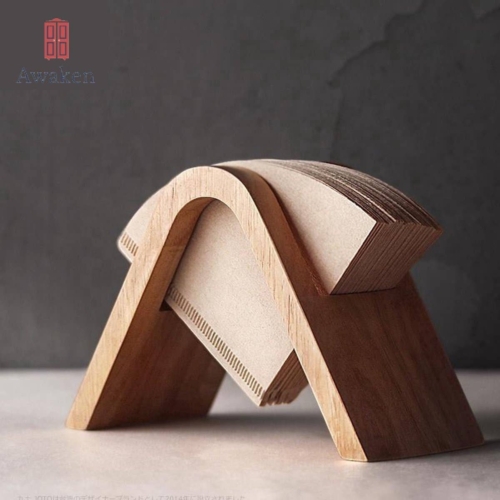 Modern wooden coffee filter holders