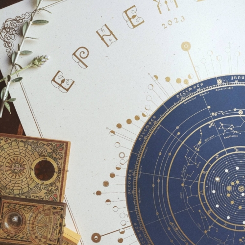 Astral Calendar 2023, Moon & Planet Astronomic Calendar