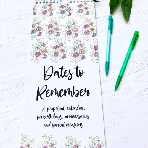 'Dates to Remember' Perpetual Wall Calendar