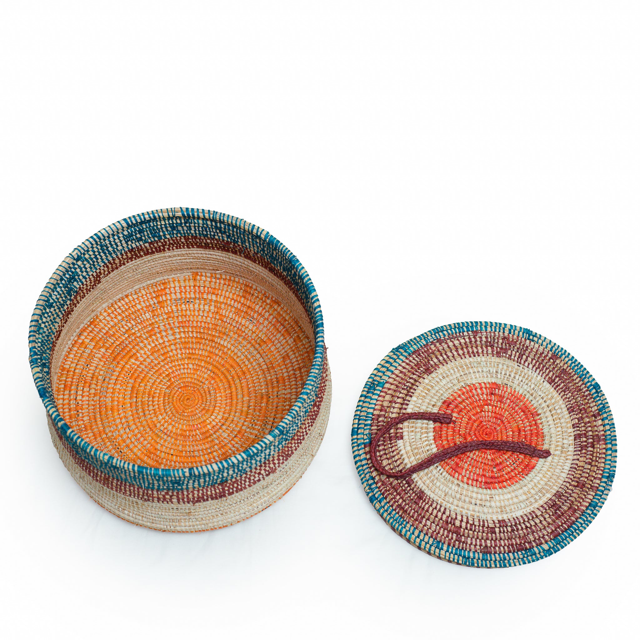 Natural-Made Handmade Lidded Storage Basket 1 Natural-Made Handmade Lidded Storage Basket