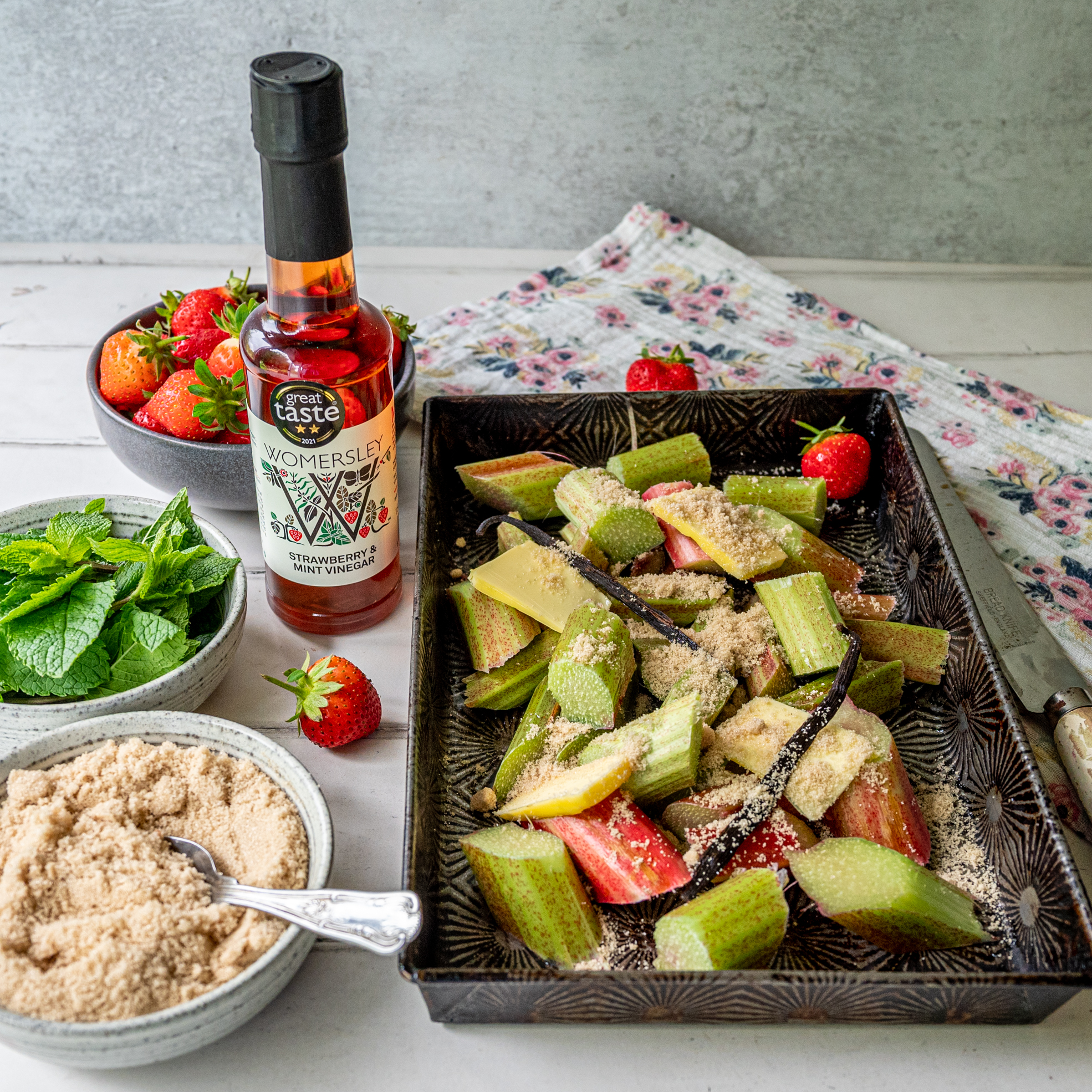Strawberry-Mint-Fruit-Vinegar-Ice-Cream-Strawberry-Prep-Overhead-LR