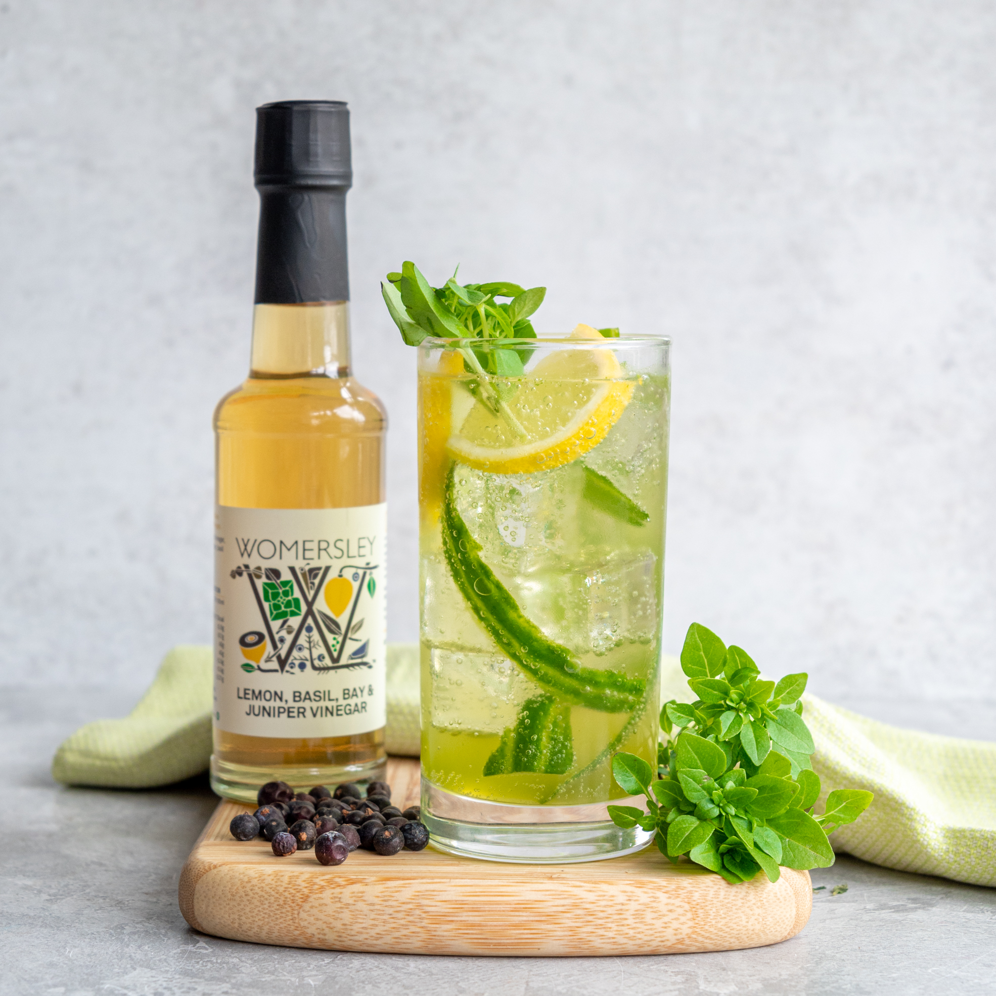 Lemon-Basil-Bay-Juniper-Fruit-Vinegar-Glass-Basil-Leaf-LR