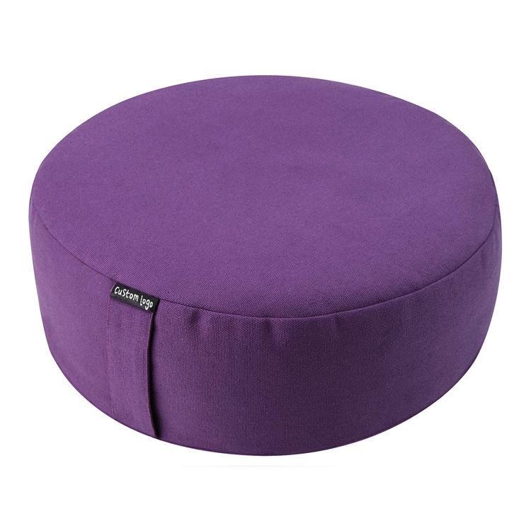 Meditation Cushion Set With Buckwheat Bolster - Crescent & Square Floor Pillows With Carry Bag
