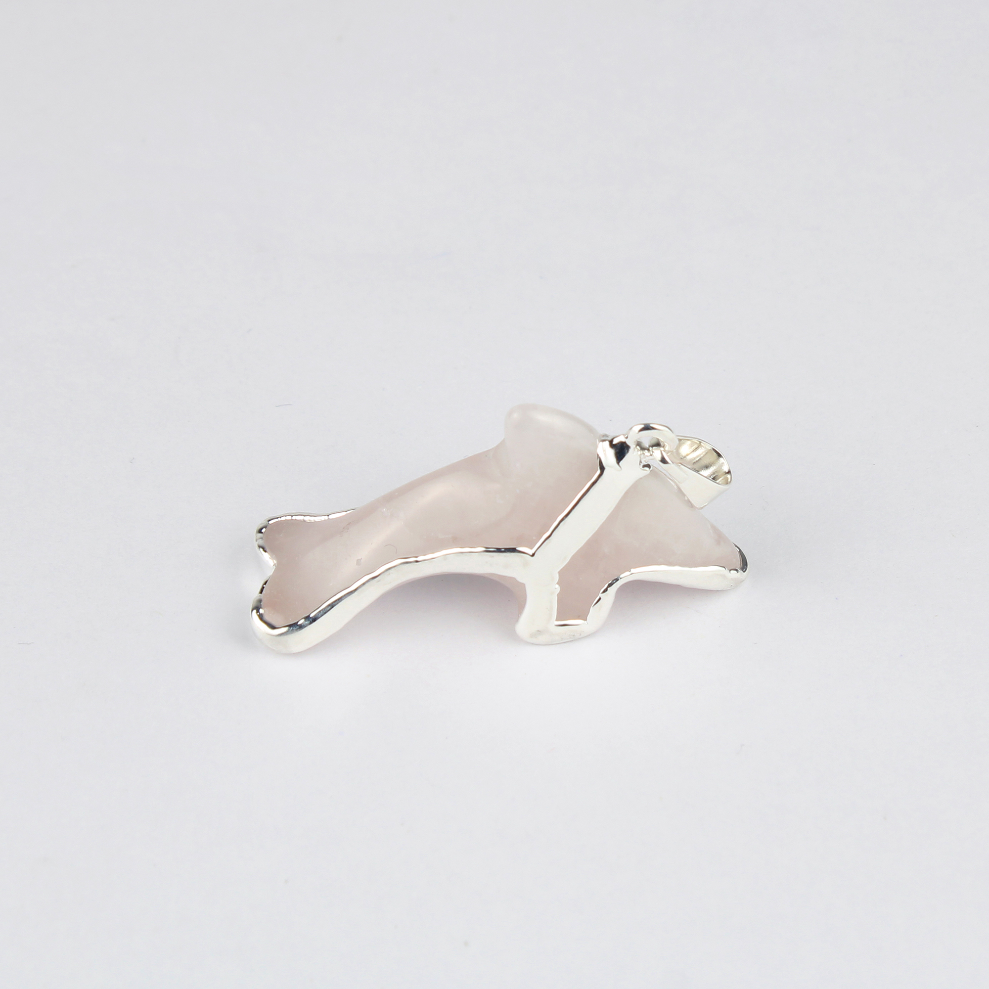Rose Quartz Dolphin Pendant Rose Quartz Dolphin Pendant