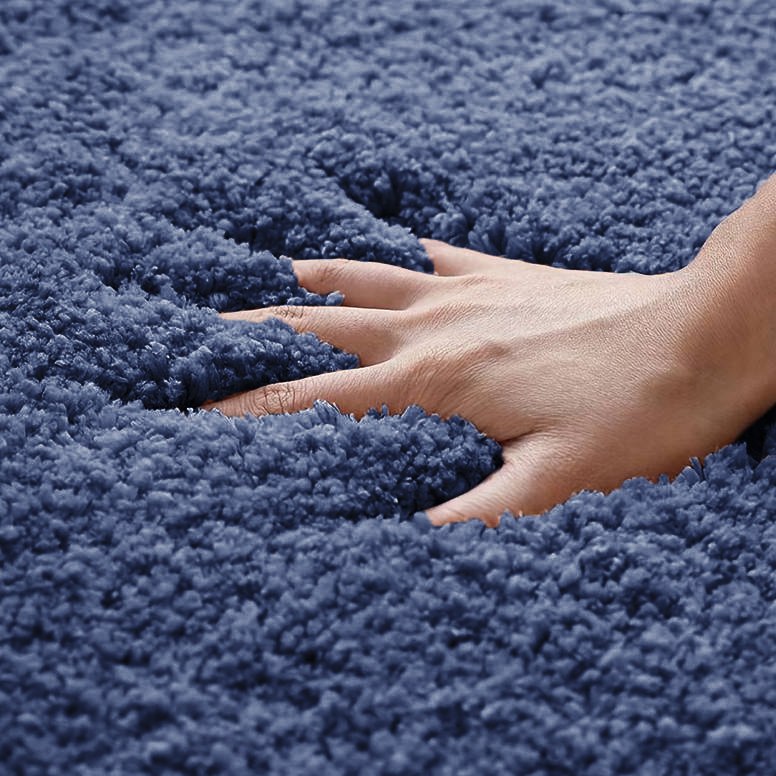 mid blue microfibre close up