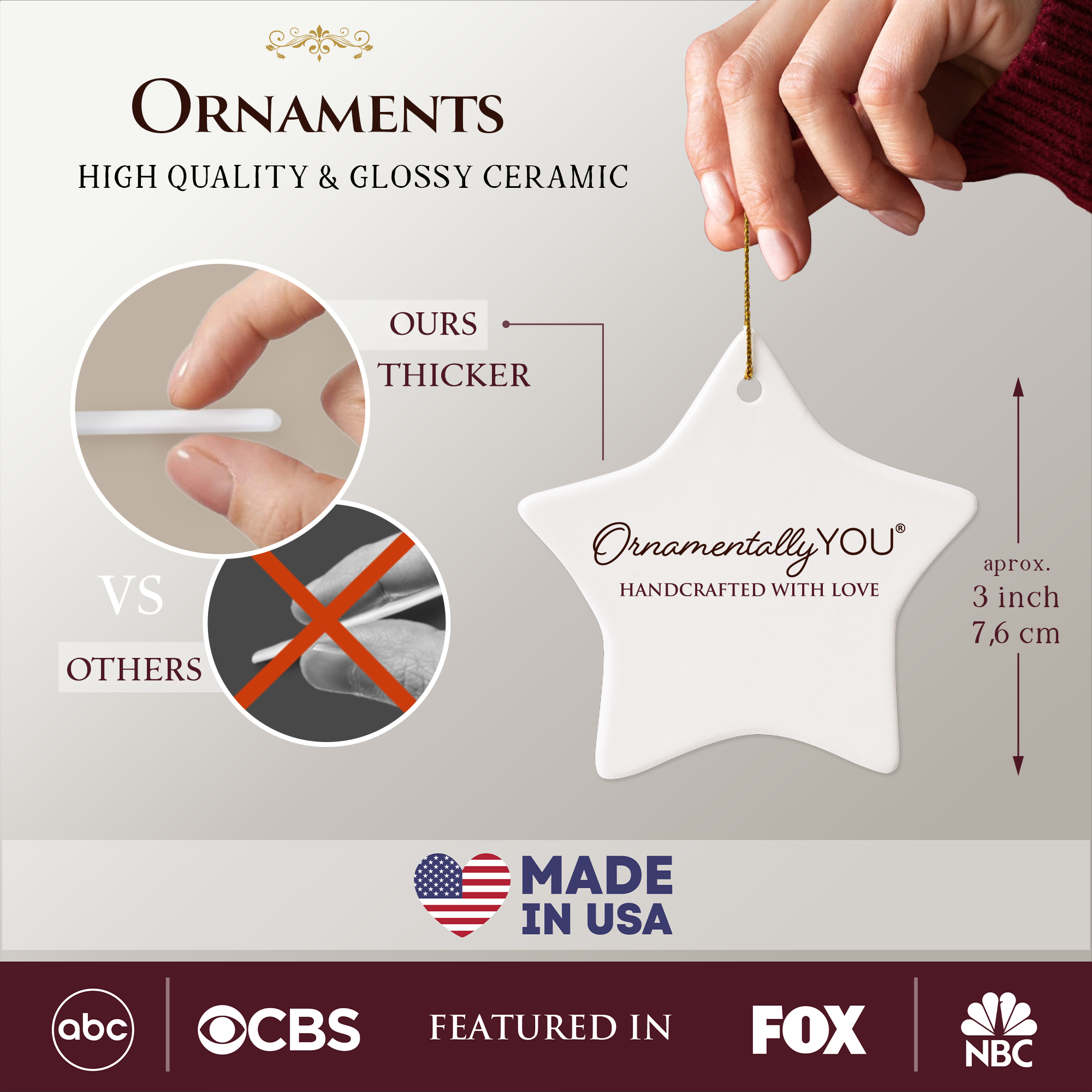 OY-Ceramic Ornament 2024 Star For Product