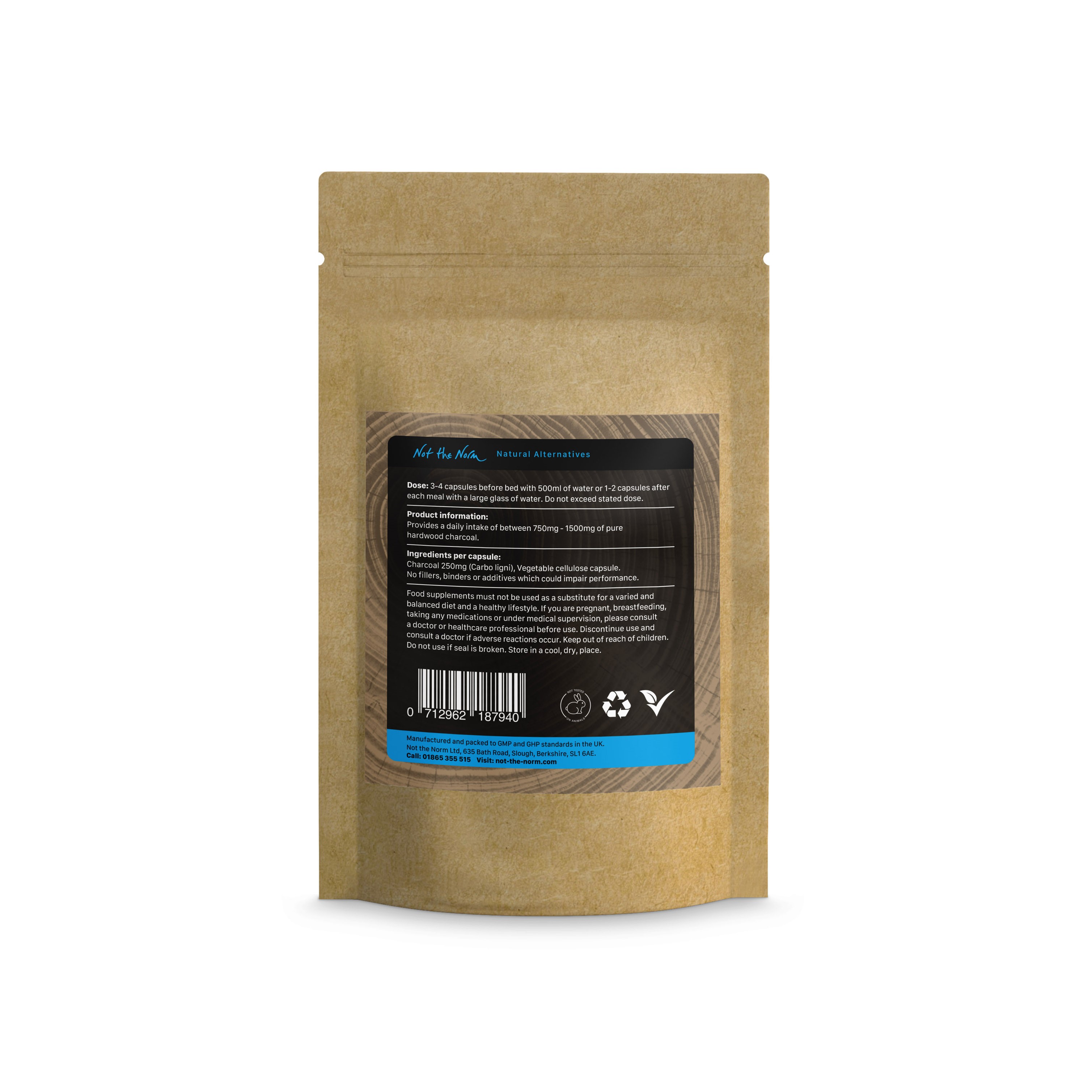 Charcoal 21 Caps - Back