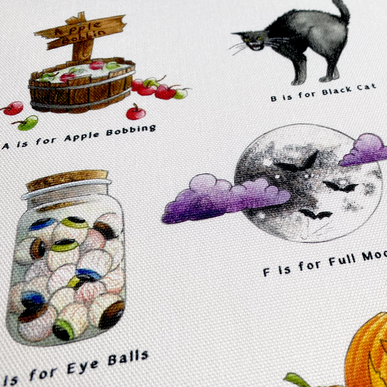 amazon-halloween-alphabet-tea-towel-close3