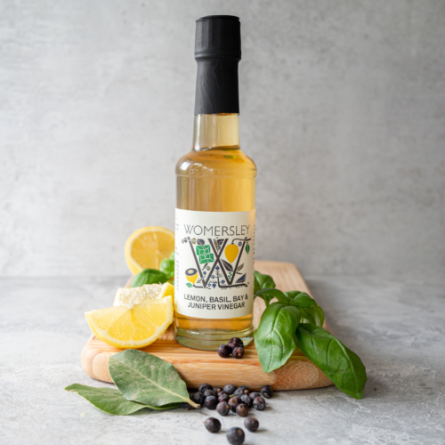 Lemon Basil Bay and Juniper Fruit Vinegar