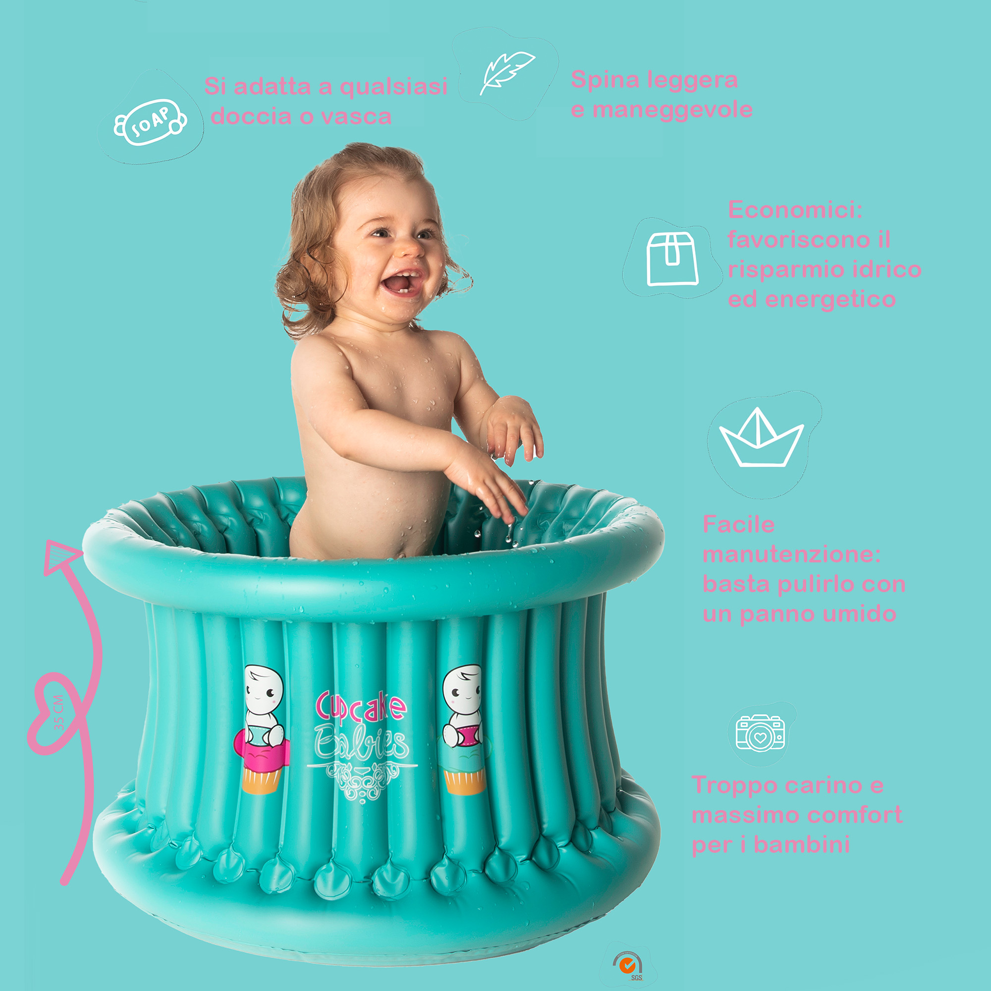 big bath baby italian Cupcake babies big bath