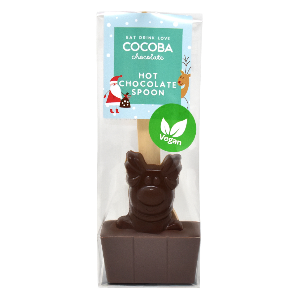 Vegan Christmas Reindeer Hot Chocolate Spoon
