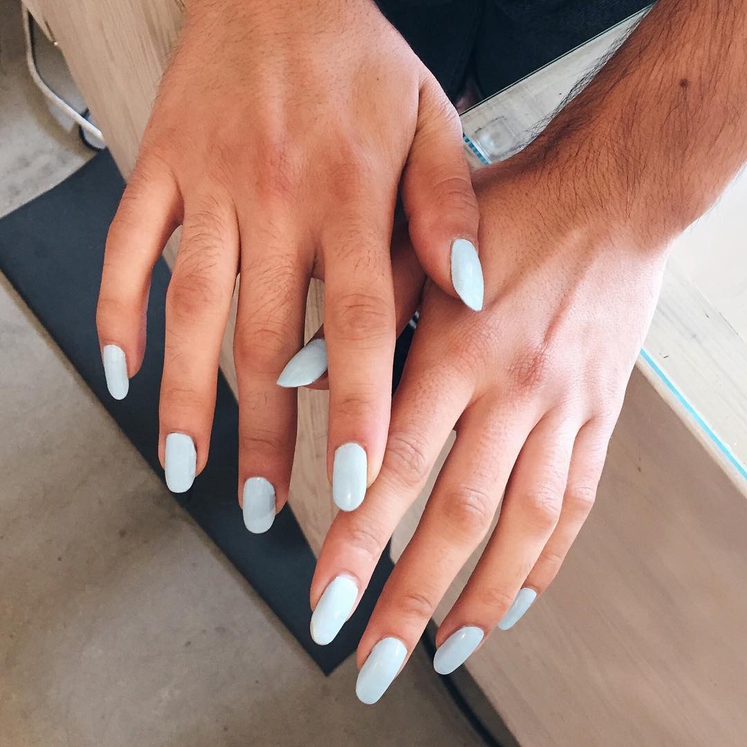 cotton candy TLE male nails