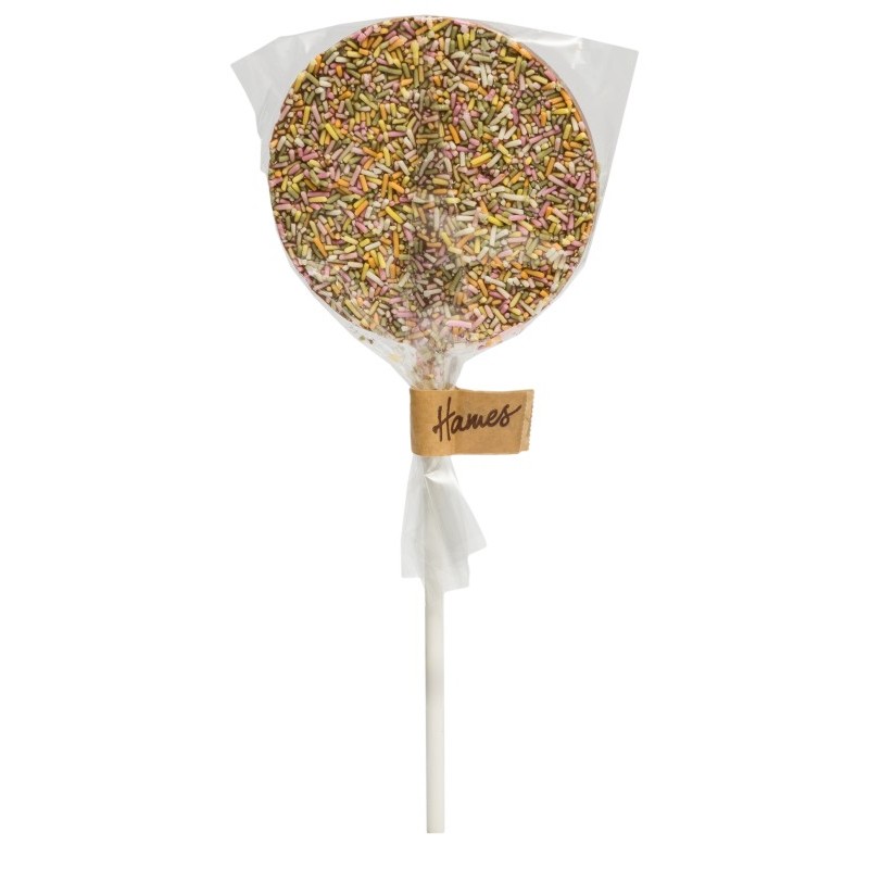 lolly spotty milk with spinkles wrapped