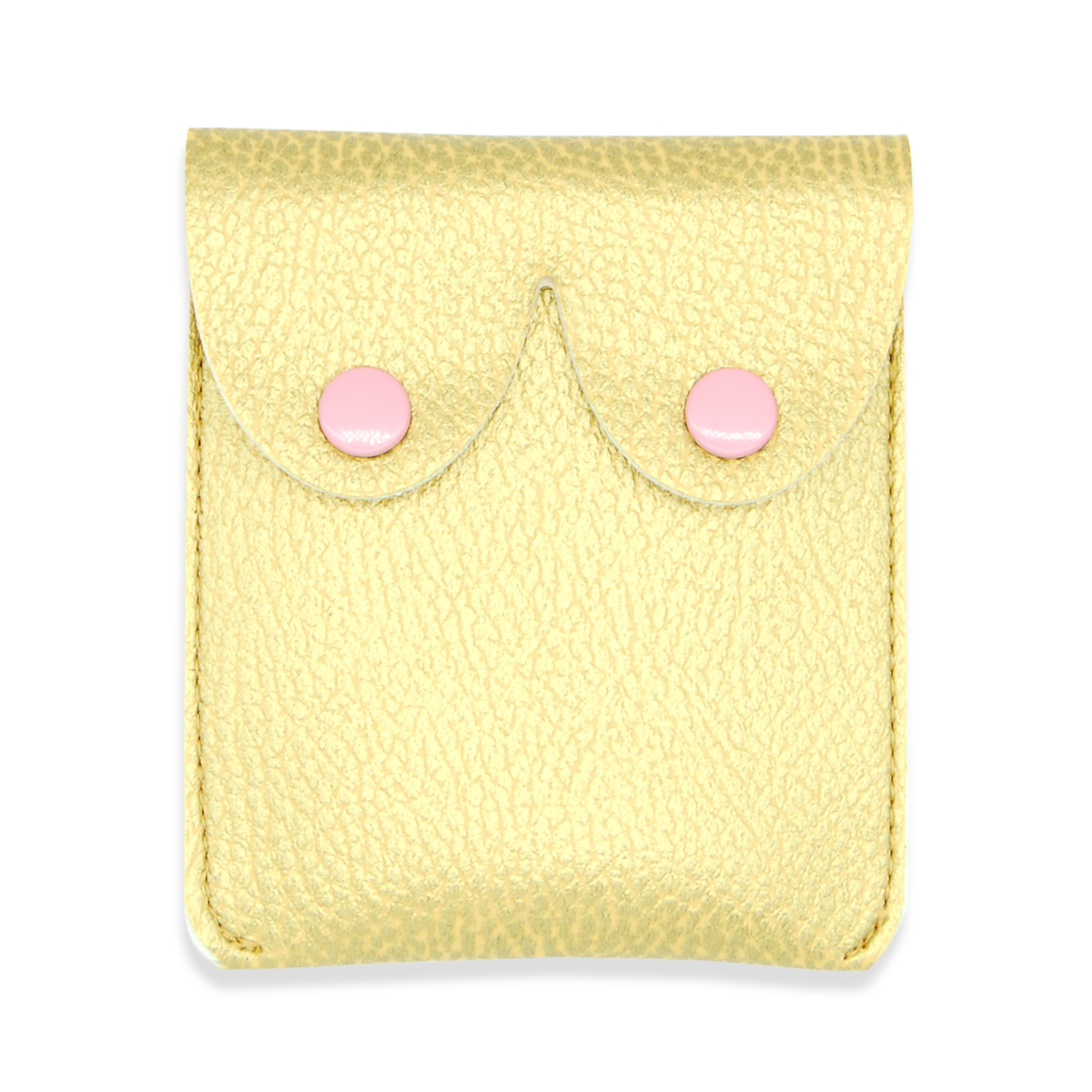 Vegan gold boob purse front