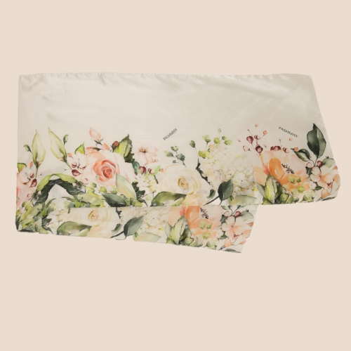 Bride's Roses Long Silk Scarf