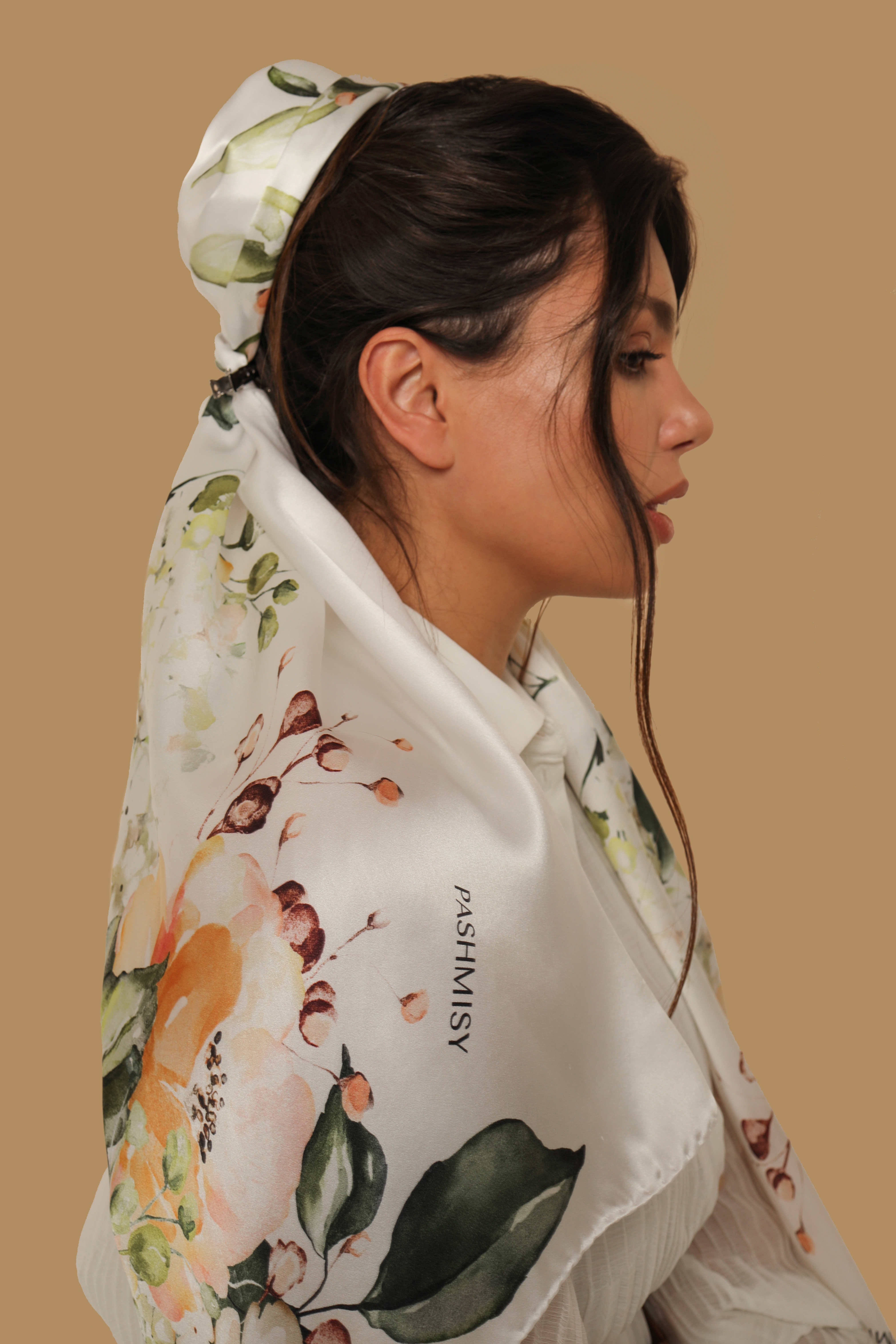 Bride's Roses Long Silk Scarf Bride's Roses Long Silk Scarf