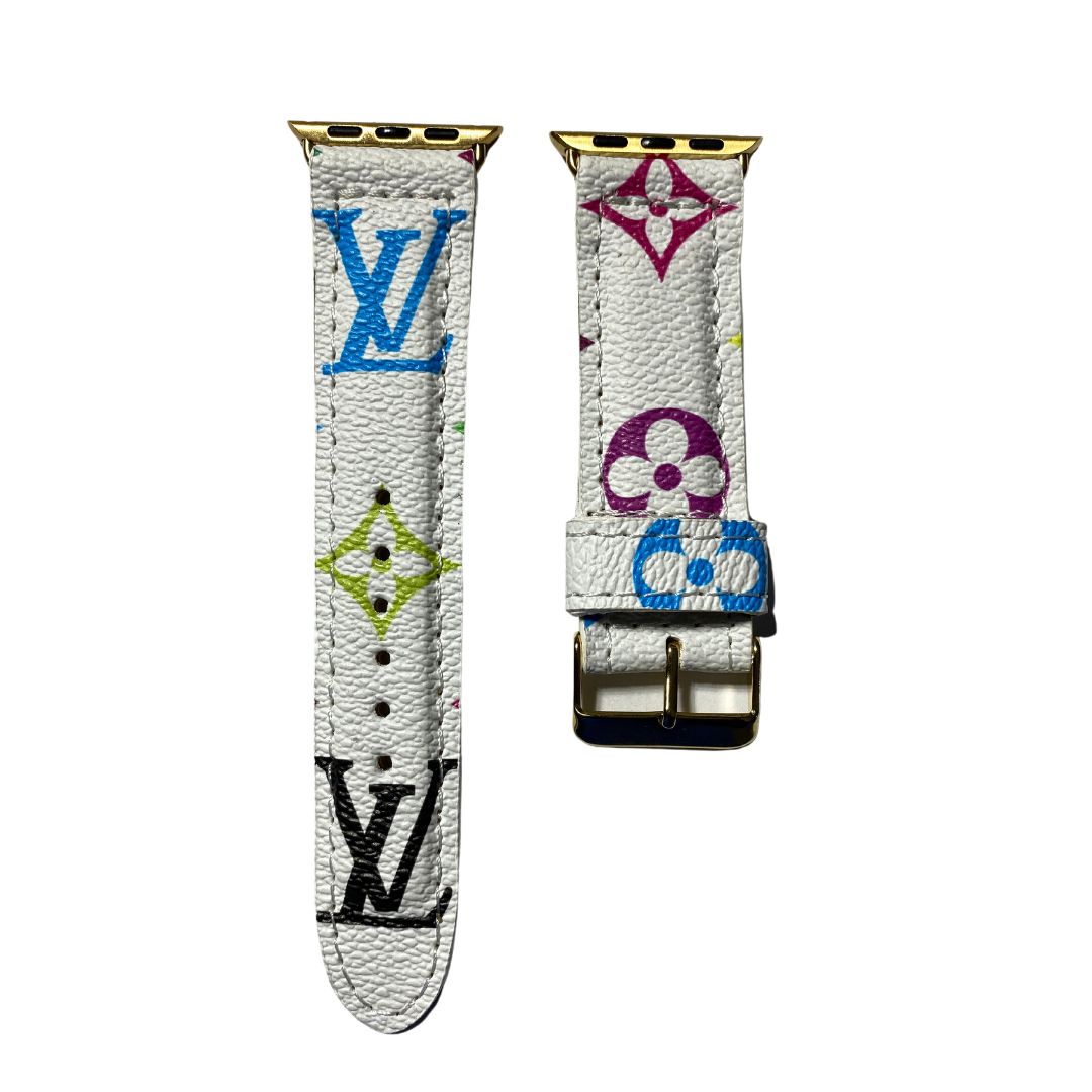 Upcycled Louis Vuitton Apple Watch Band Multi Color Upcycled Louis Vuitton Apple Watch Band Multi Color