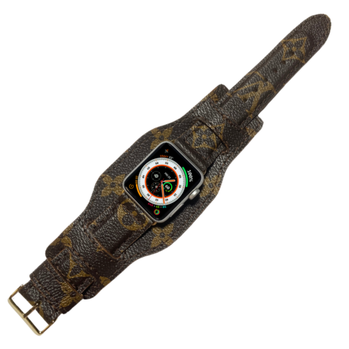 Upcycled Louis Vuitton Apple Watch Band & Cuff Set