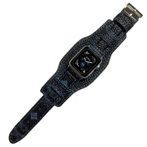 Upcycled MCM Apple Watch Band & Cuff Set