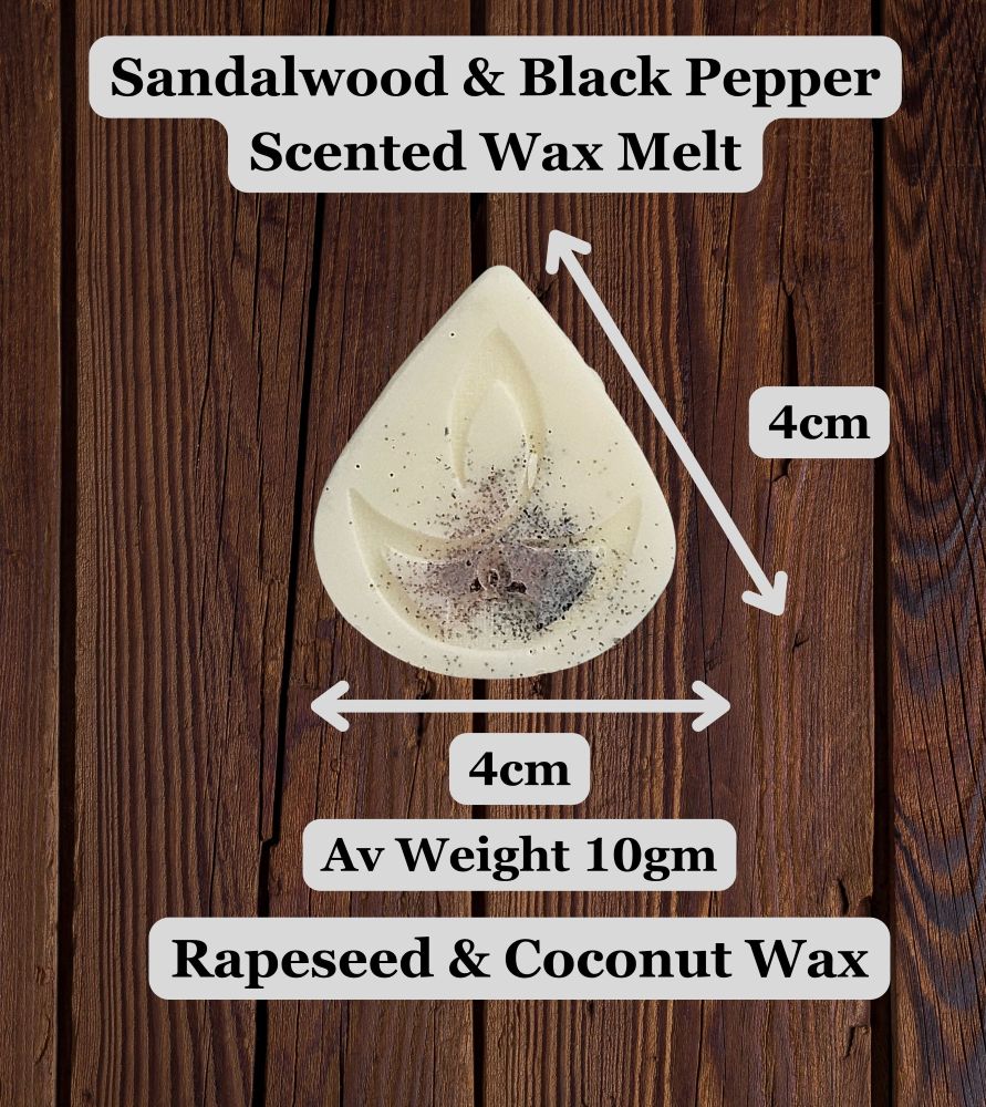 Sandalwood & Black Pepper Scented Wax Melt 891x1000