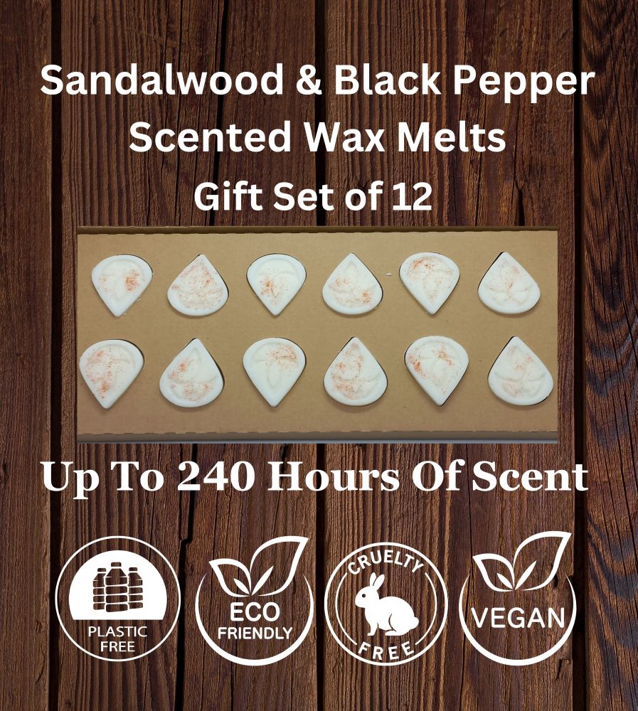 Sandalwood & Black Pepper Wax Melts Gift Set 897x1000