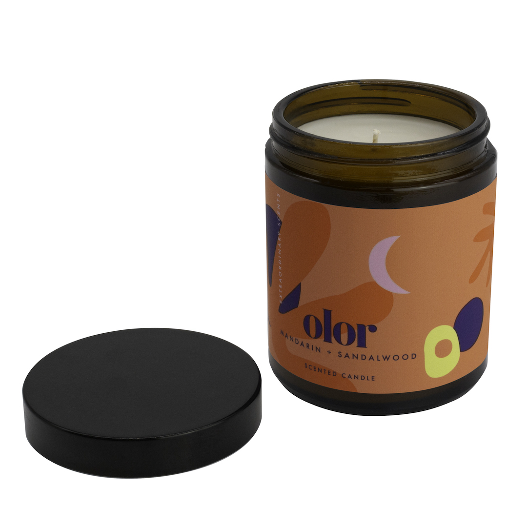 Olor Mandarin + Sandalwood Jar Candle (2)