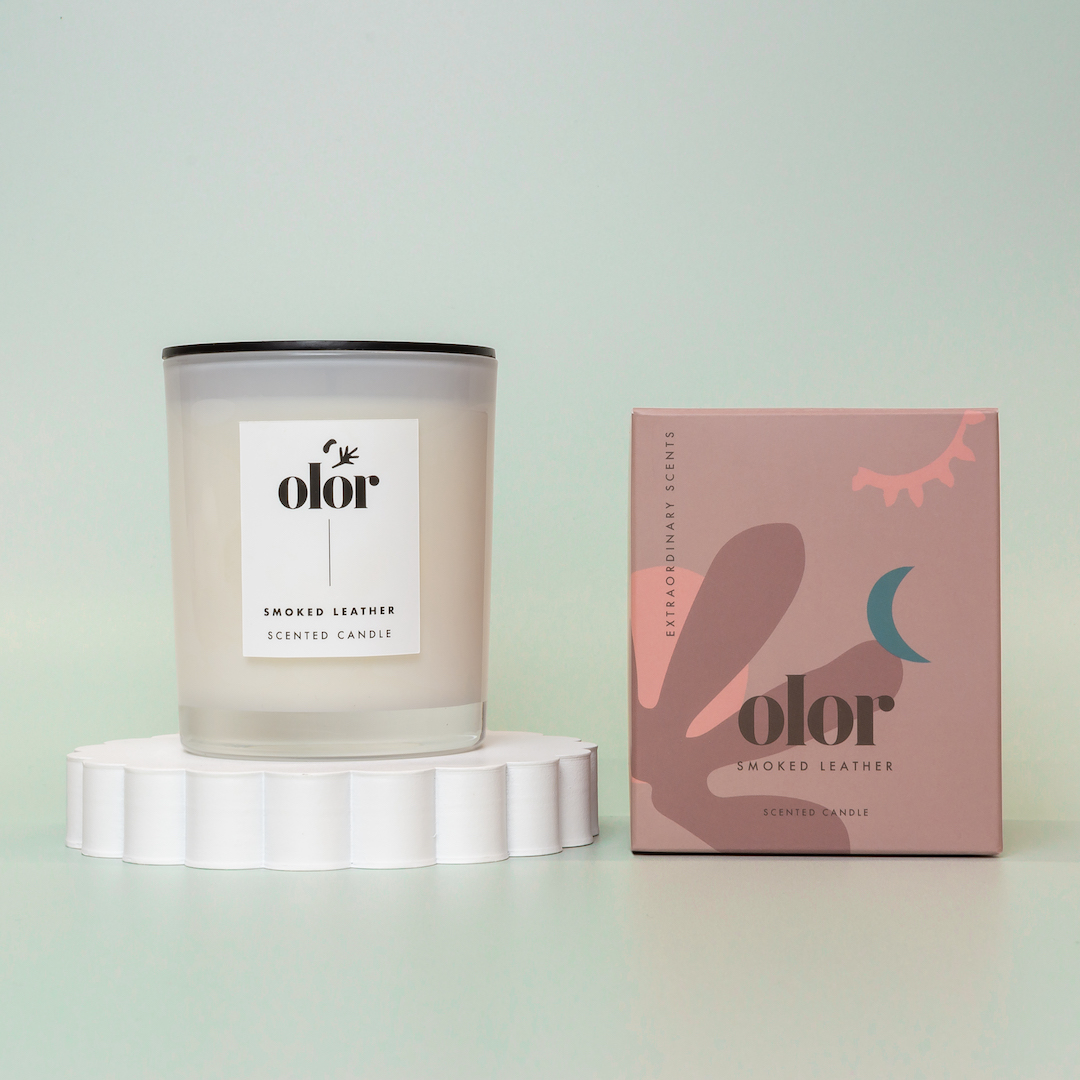 Olor Smoked Leather Classic Candle (1)