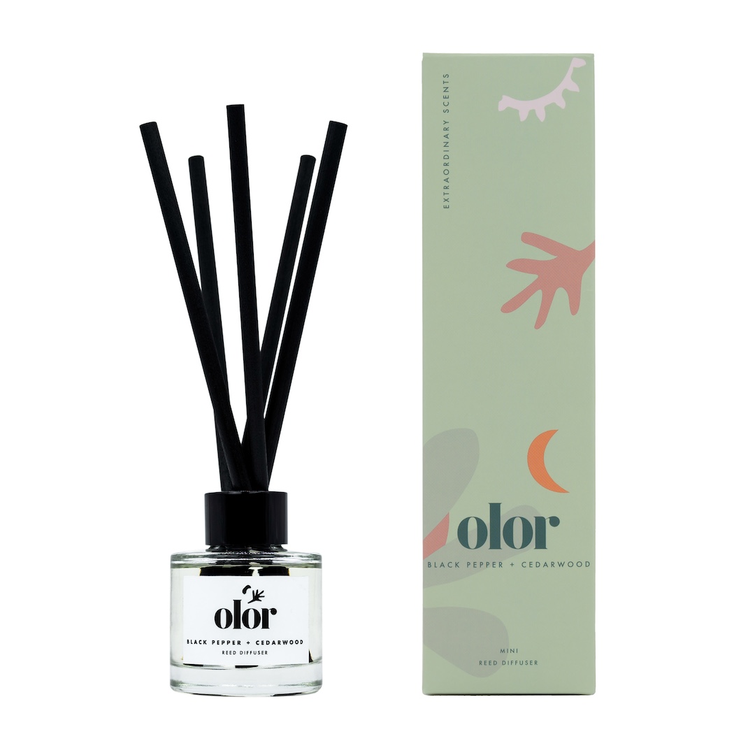 Olor Black Pepper + Cedarwood Mini Reed Diffuser (3)