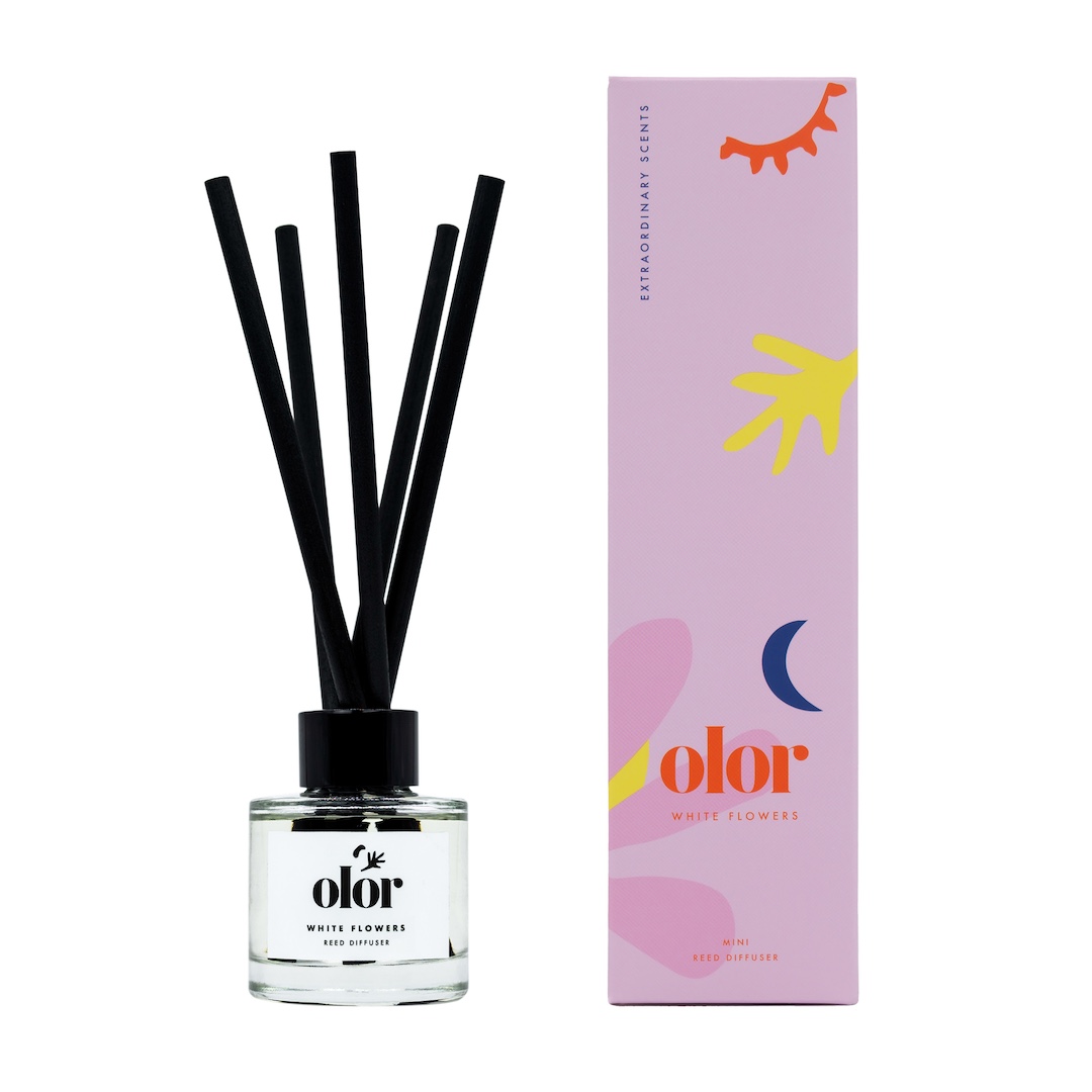 Olor White Flowers Mini Reed Diffuser (2)