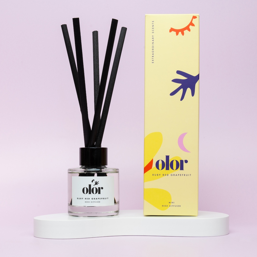 Olor Ruby Red Grapefruit Mini Reed Diffuser (1)