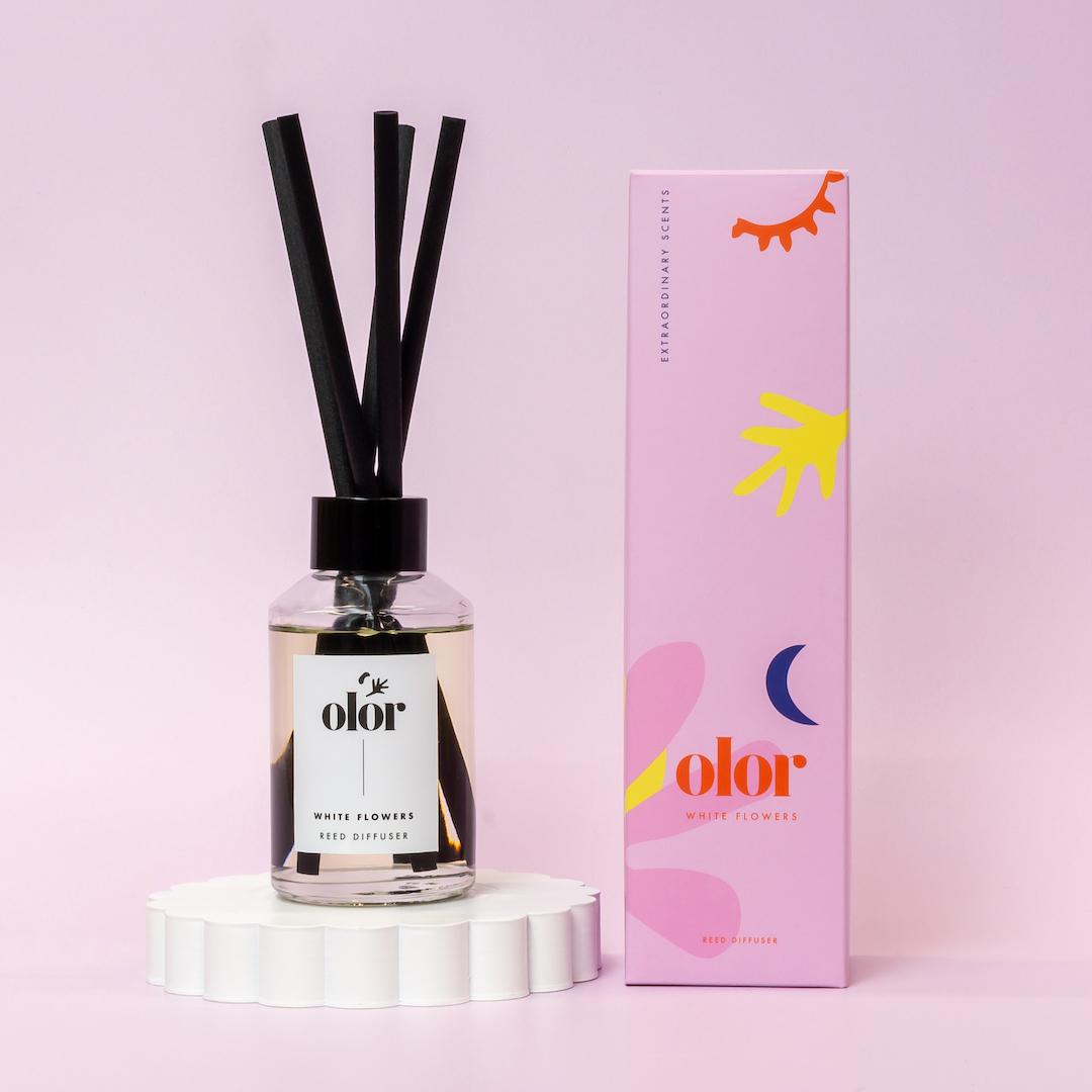 Olor White Flowers Luxury Reed Diffuser (1)